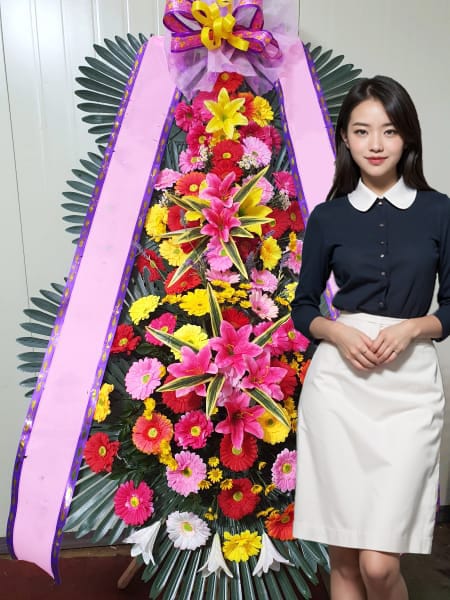 인천아시아드 웨딩컨벤션 3단화환 기본형